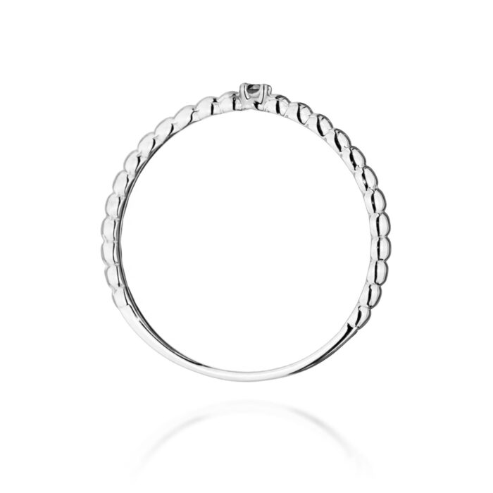 Inel Aur 14K W0601 Diamant Negru 0.02ct - Imagine 11