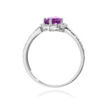 Inel Aur 14K cu Ametist 0.50 ct si Diamante Naturale 0.13 ct - Imagine 6
