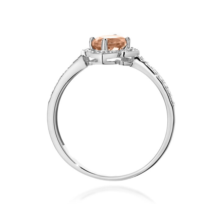 Inel Aur 14K cu Morganit 0.40 ct si Diamante Naturale 0.13 ct - Imagine 7