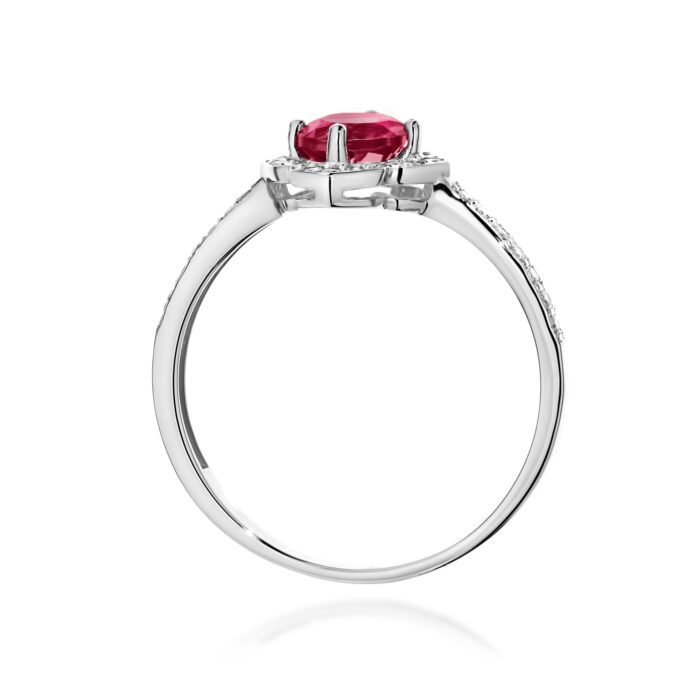 Inel Aur 14K cu Rubin 0.60 ct si Diamante Naturale 0.13 ct - Imagine 7
