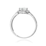 Inel Aur 14K cu Safir Alb 0.60 ct si Diamante Naturale 0.13 ct - Imagine 7