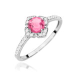 Inel Aur 14K cu Topaz Roz 0.60 ct si Diamante Naturale 0.13 ct - Imagine 5