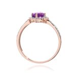 Inel Aur 14K cu Ametist 0.50 ct si Diamante Naturale 0.13 ct - Imagine 10