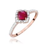 Inel Aur 14K cu Rubin 0.60 ct si Diamante Naturale 0.13 ct - Imagine 9