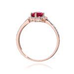Inel Aur 14K cu Rubin 0.60 ct si Diamante Naturale 0.13 ct - Imagine 11