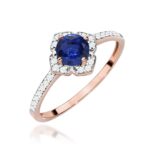 Inel Aur 14K cu Safir 0.50 ct si Diamante Naturale 0.13 ct - Imagine 9