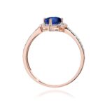 Inel Aur 14K cu Safir 0.50 ct si Diamante Naturale 0.13 ct - Imagine 11