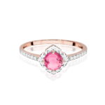 Inel Aur 14K cu Topaz Roz 0.60 ct si Diamante Naturale 0.13 ct - Imagine 10