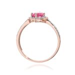 Inel Aur 14K cu Topaz Roz 0.60 ct si Diamante Naturale 0.13 ct - Imagine 11