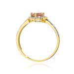 Inel Aur 14K cu Morganit 0.40 ct si Diamante Naturale 0.13 ct - Imagine 3