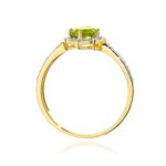 Inel Aur 14K cu Peridot 0.60 ct si Diamante Naturale 0.13 ct - Imagine 3
