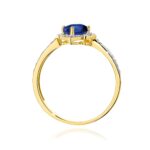 Inel Aur 14K cu Safir 0.50 ct si Diamante Naturale 0.13 ct - Imagine 3
