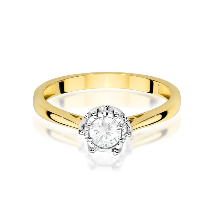 Inel Aur 14K cu Diamant Natural 0.25 ct - Imagine 2