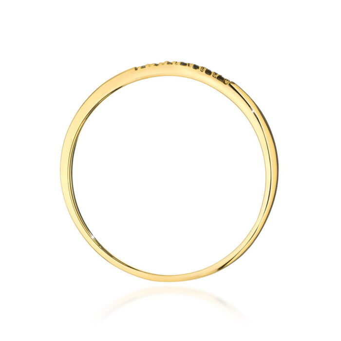 Inel Aur 14K W0607 Diamante Negre 0.035ct - Imagine 3