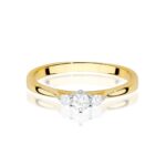 Inel Aur 14K cu Diamante Naturale 0.19 ct - Imagine 2
