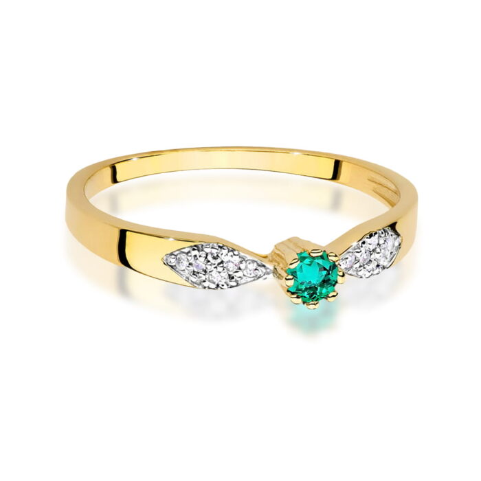 Inel Aur 14K W0613 Smarald 0.15ct - Imagine 2