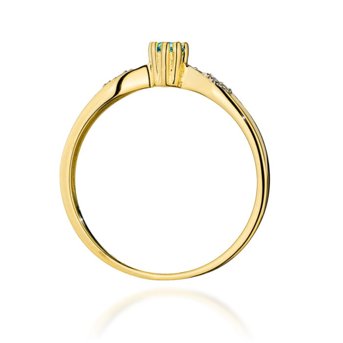 Inel Aur 14K W0613 Topaz 0.15ct - Imagine 3