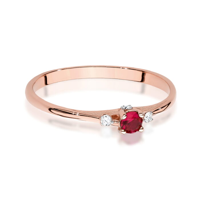 Inel Aur 14K W0614 Rubin 0.15ct - Imagine 6