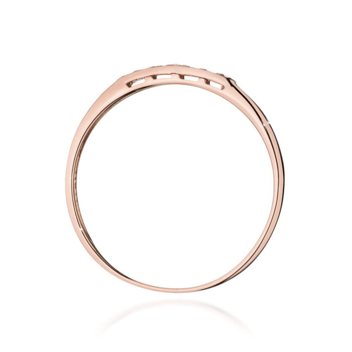 Inel Aur 14K W0619 Diamant Negru 0.12ct - Imagine 7