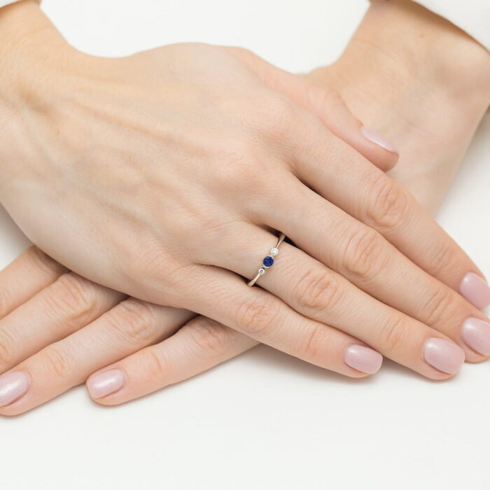 Inel Aur 14K W0620 Safir 0.15ct - Imagine 12