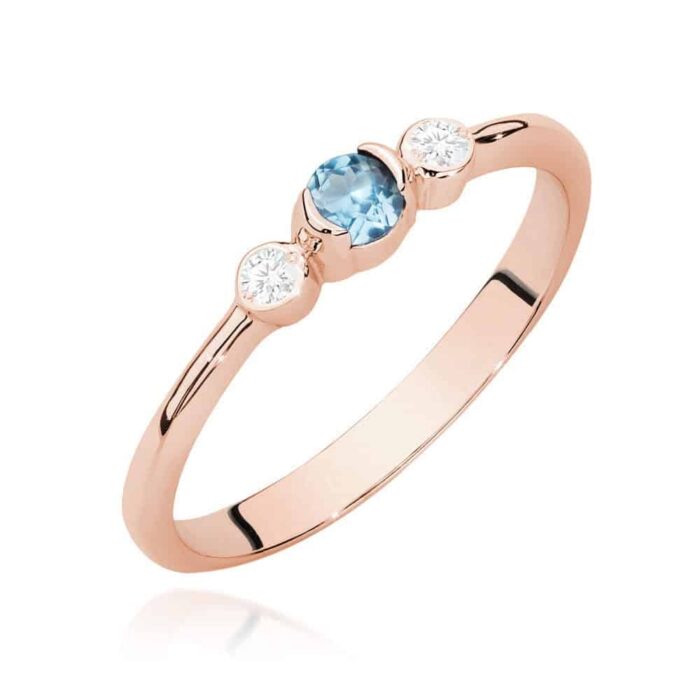 Inel Aur 14K W0620 Topaz 0.15ct - Imagine 5