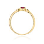 Inel Aur 14K cu Rubin 0.15 ct si Diamante Naturale 0.06 ct - Imagine 3