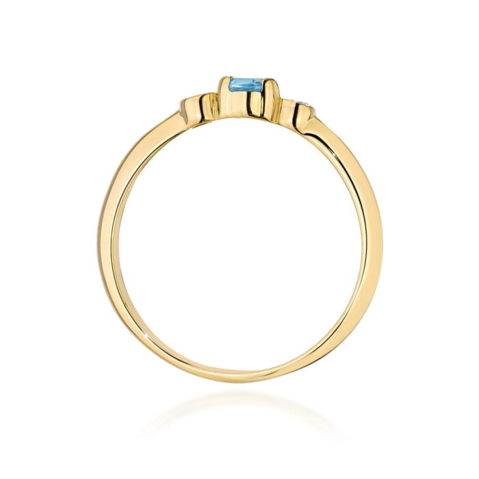 Inel Aur 14K W0620 Topaz 0.15ct - Imagine 3