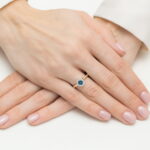 Inel Aur 14K W0622 Topaz London Blue 0.50ct - Imagine 4
