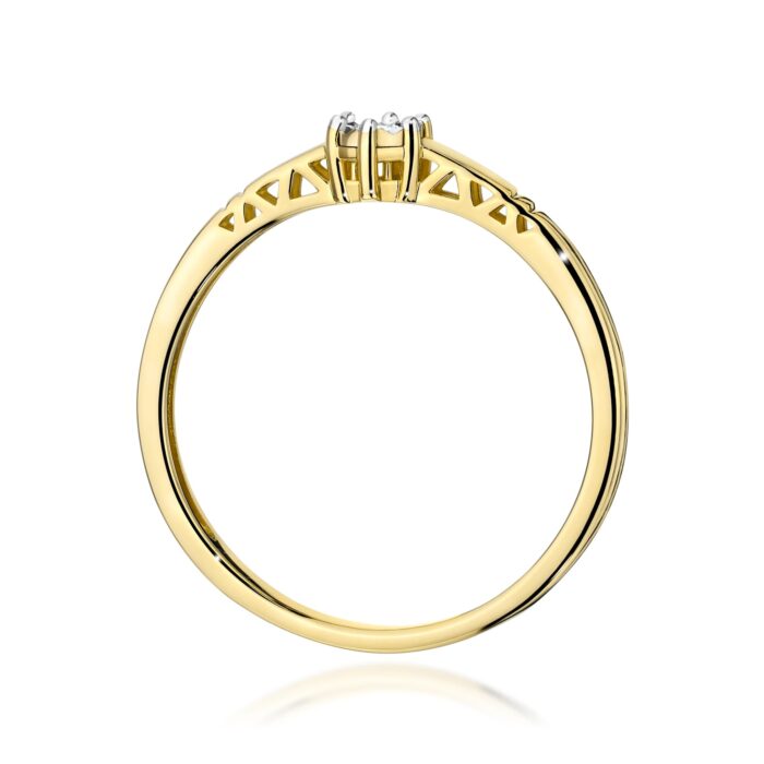 Inel Aur 14K W0630 Diamant 0.03ct - Imagine 3