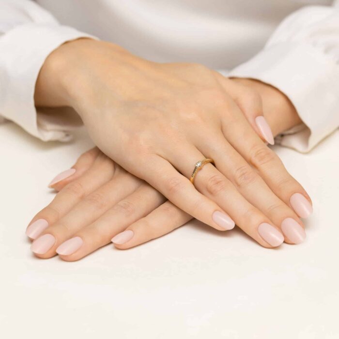 Inel Aur 14K W0630 Diamant 0.03ct - Imagine 4