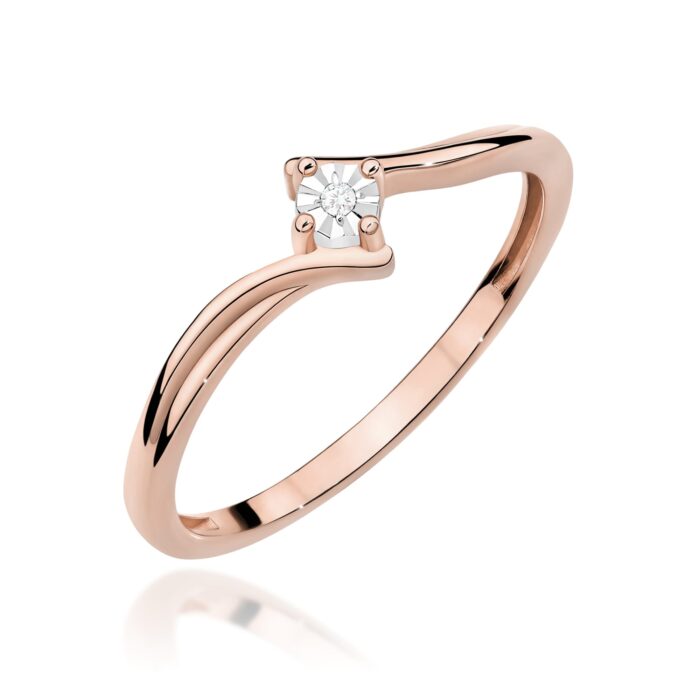 Inel Aur 14K W0631 Diamant 0.01ct - Imagine 5