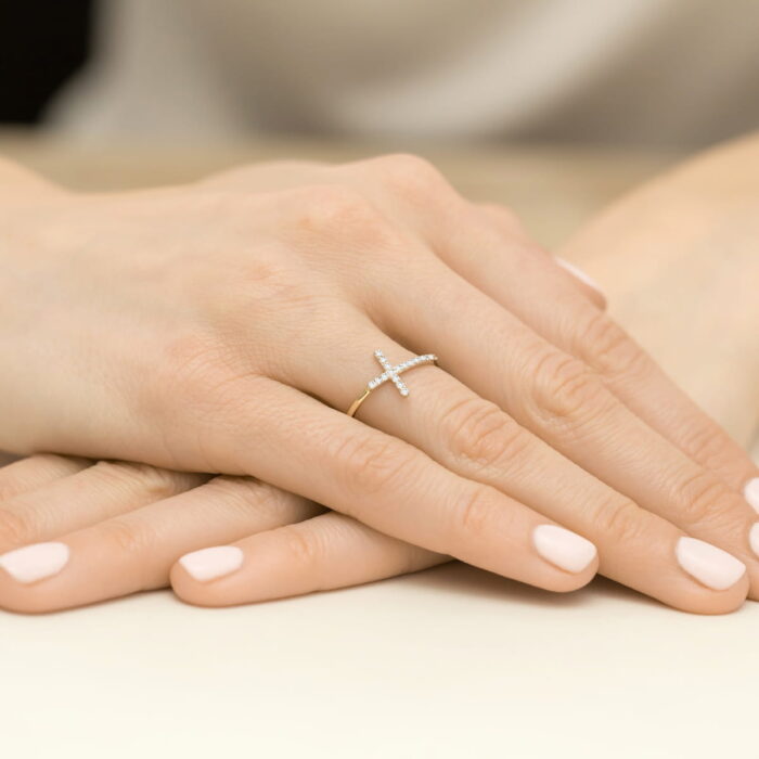 Inel Aur 14K W0636 Diamante 0.09ct - Imagine 4