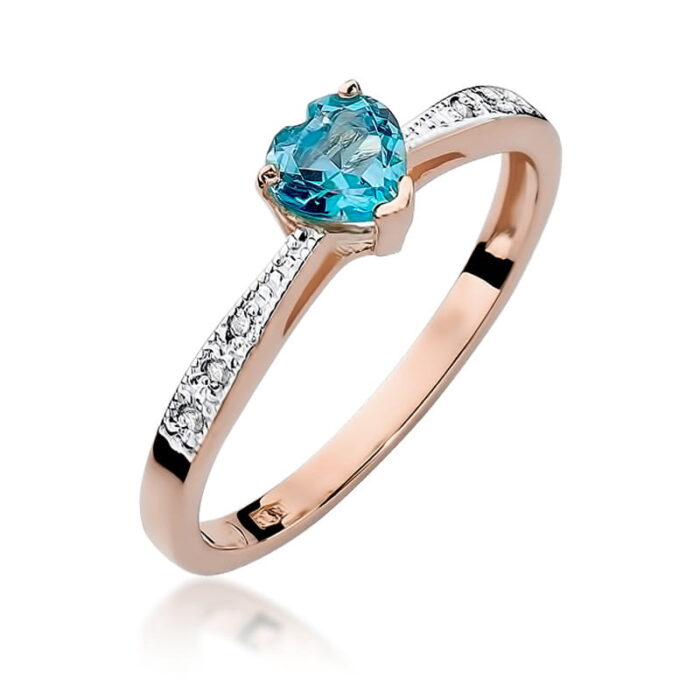 Inel Aur 14K cu Topaz 0.30 ct - Imagine 6