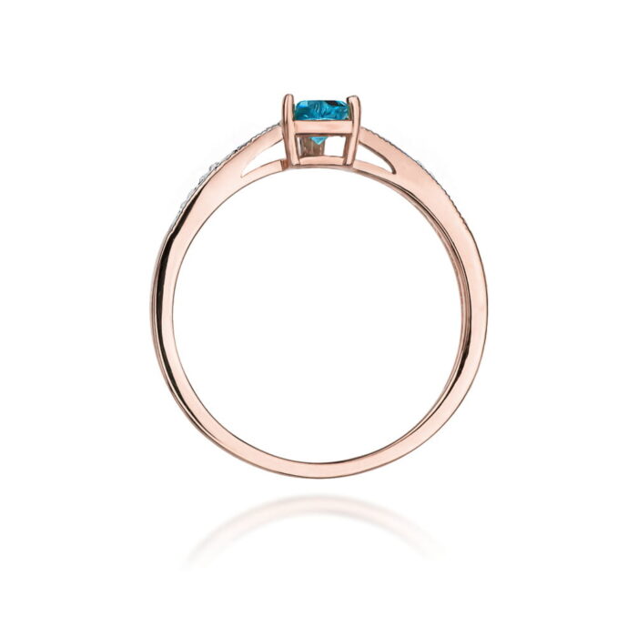 Inel Aur 14K cu Topaz 0.30 ct - Imagine 8