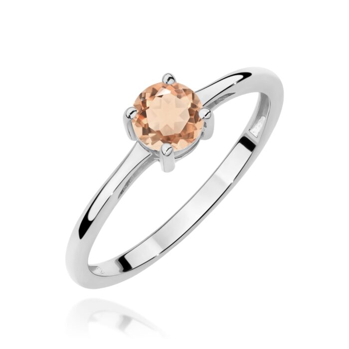 Inel Aur 14K W0656 Morganit 0.40ct - Imagine 9