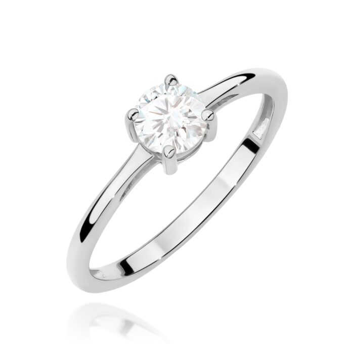 Inel Aur 14K W0656 Safir Alb 0.60ct - Imagine 9
