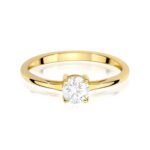 Inel Aur 14K W0656 Safir Alb 0.60ct - Imagine 2