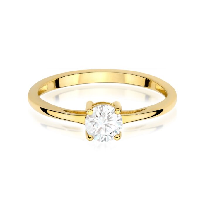 Inel Aur 14K W0656 Safir Alb 0.60ct - Imagine 2