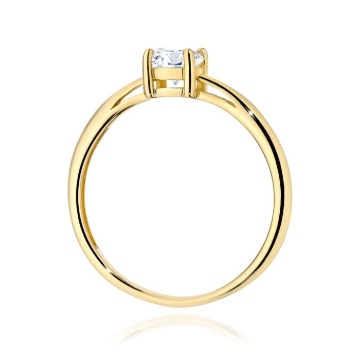 Inel Aur 14K W0656 Safir Alb 0.60ct - Imagine 3