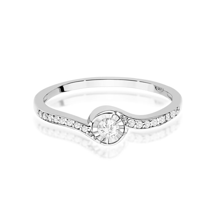Inel Aur 14K W0658 Diamant 0.08ct - Imagine 10