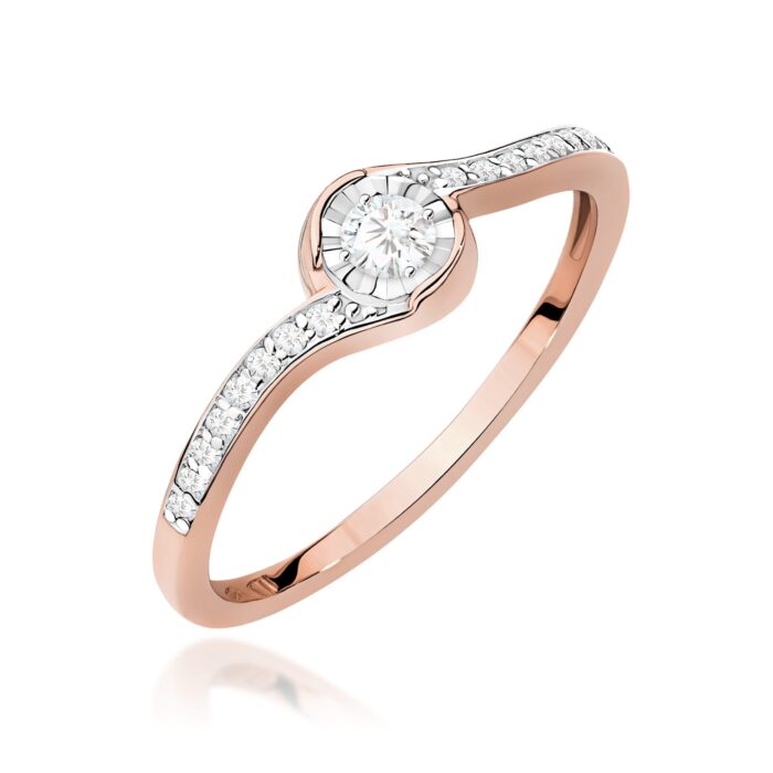 Inel Aur 14K W0658 Diamant 0.08ct - Imagine 5