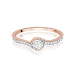 Inel Aur 14K W0658 Diamant 0.08ct - Imagine 6