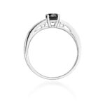 Inel Aur 14K cu Diamant Negru 0.50 ct si Diamante Laterale 0.05 ct - Imagine 11