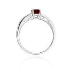 Inel Aur 14K cu Granat 0.60 ct si Diamante 0.05 ct - Imagine 11