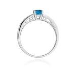 Inel Aur 14K cu Topaz London Blue 0.50 ct si Diamante 0.05 ct - Imagine 7