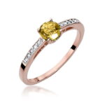 Inel Aur 14K cu Citrin 0.50 ct si Diamante 0.05 ct - Imagine 8