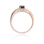 Inel Aur 14K cu Diamant Negru 0.50 ct si Diamante Laterale 0.05 ct - Imagine 7