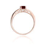 Inel Aur 14K cu Granat 0.60 ct si Diamante 0.05 ct - Imagine 7