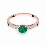Inel Aur 14k cu Smarald 0.50 ct - Imagine 6