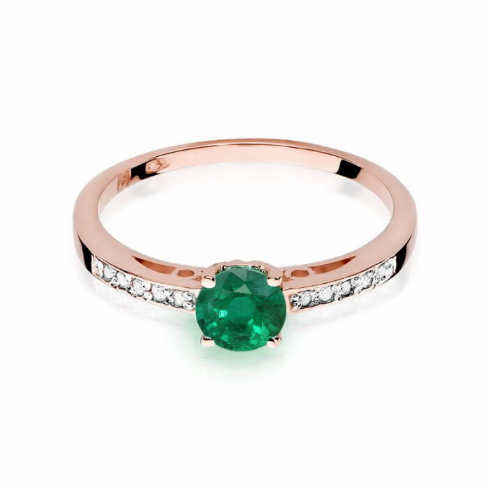Inel Aur 14k cu Smarald 0.50 ct - Imagine 6